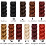 Color 4 Braiding Hair Swatches: Side-by-Side Comparison with 1B, 2, and 30