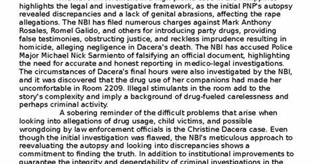 The Christine Dacera Investigation Explained: Questions, Answers, and Truth